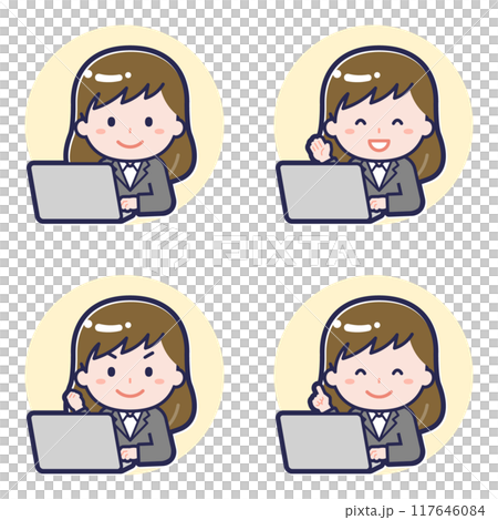 操作電腦的女人 01 117646084