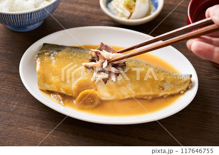 鯖の味噌煮 117646755