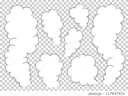 Smoky speech bubble line width can be changed White 3 117647433