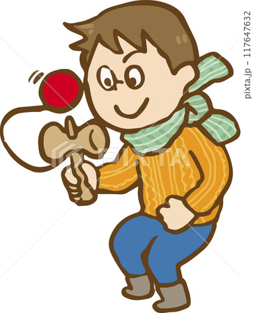 けん玉する男の子 けん玉する男の子 117647632