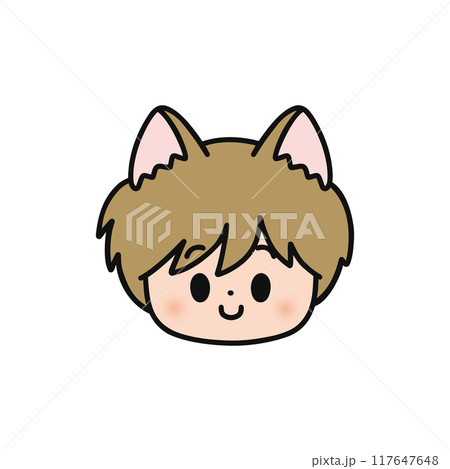 猫耳の男の子・顔アイコン 猫耳の男の子・顔アイコン 117647648