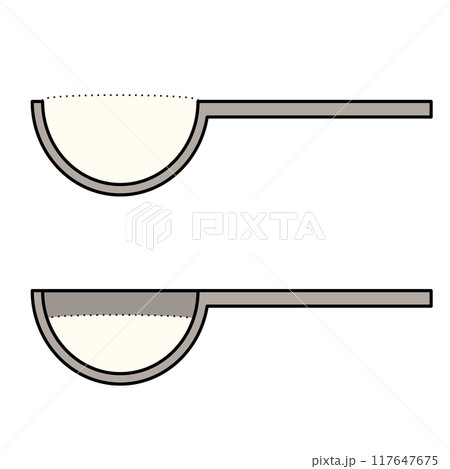 粉の入った計量スプーン 粉の入った計量スプーン 117647675