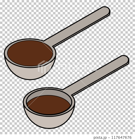 液体の入った計量スプーン 液体の入った計量スプーン 117647676