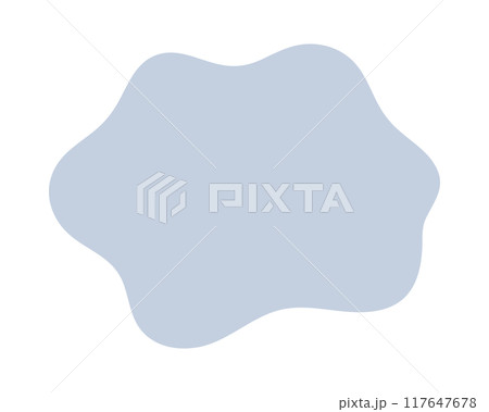 手描きのシンプルでゆるい抽象的な形 - ミニマルな装飾やモヤモヤな感情のイメージ素材  117647678