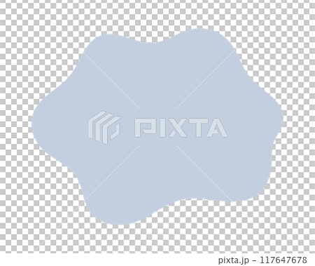 手描きのシンプルでゆるい抽象的な形 - ミニマルな装飾やモヤモヤな感情のイメージ素材  117647678