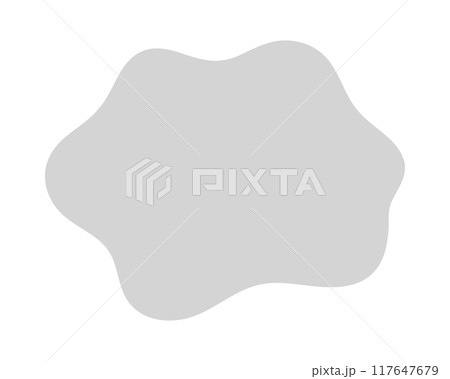 手描きのシンプルでゆるい抽象的な形 - ミニマルな装飾やモヤモヤな感情のイメージ素材 手描きのシンプルでゆるい抽象的な形 - ミニマルな装飾やモヤモヤな感情のイメージ素材 117647679