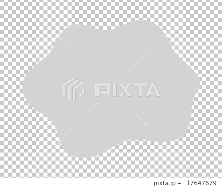 手描きのシンプルでゆるい抽象的な形 - ミニマルな装飾やモヤモヤな感情のイメージ素材 手描きのシンプルでゆるい抽象的な形 - ミニマルな装飾やモヤモヤな感情のイメージ素材 117647679