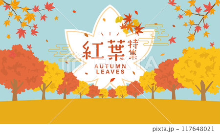 紅葉特集 広告素材(フルHD 16:9サイズ) 紅葉特集 広告素材(フルHD 16:9サイズ) 117648021