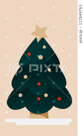 クリスマスツリーのベクターイラスト。 117649763