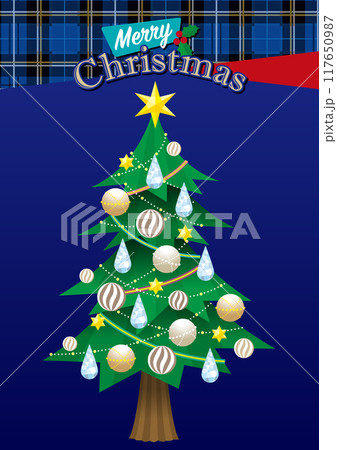 クリスマスツリー・背景紺 クリスマスツリー・背景紺 117650987