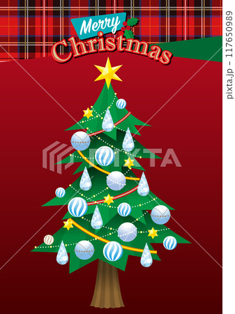 クリスマスツリー・背景赤 クリスマスツリー・背景赤 117650989