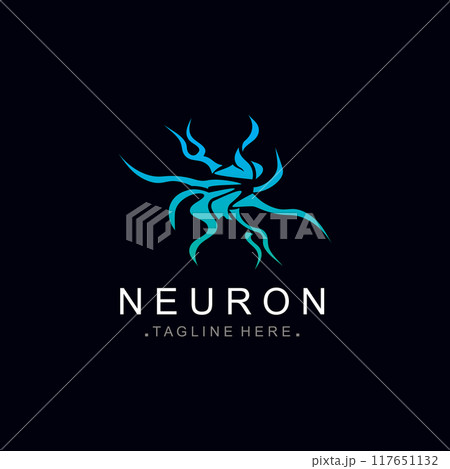 Neuron logo or nerve cell healthy abstract...のイラスト素材 [117651132] - PIXTA