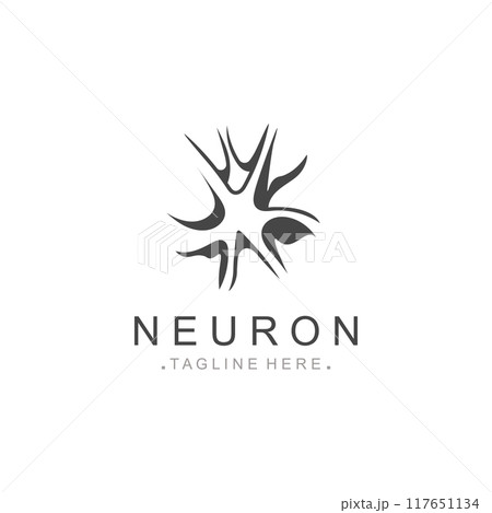 Neuron logo or nerve cell healthy abstract molecule design template Neuron logo or nerve cell healthy abstract molecule design template 117651134