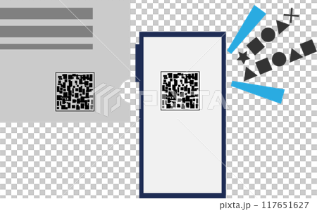 Image of a voice code being read by a smartphone 117651627