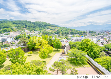 甲府城 天守台からの眺め　東　数寄屋搦手門跡　数寄屋曲輪跡　数寄屋櫓跡　鍛冶曲輪跡 117651962