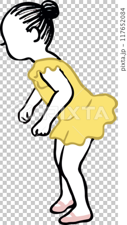 バレエのレッスンをする女の子 117652084