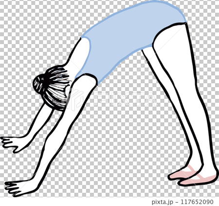 女孩做芭蕾舞彈性 117652090