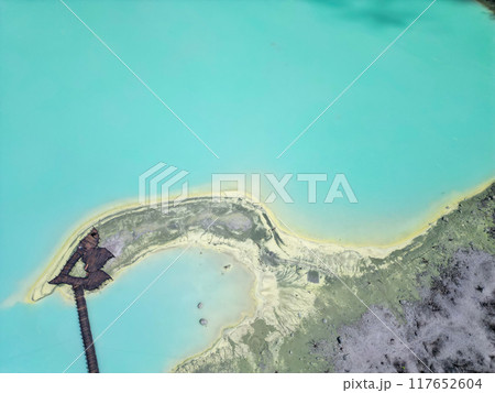 Kawah Putih (White Crater) is an acid lake in Bandung, Indonesia 117652604