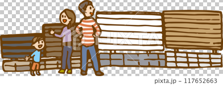 一家人比較柵欄 一家人比較柵欄 117652663