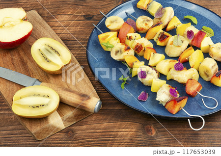 Fruit summer shashlik. 117653039