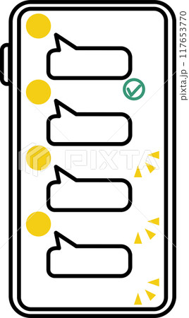 SNSのやり取りで音信不通になってしまったイメージ素材 117653770