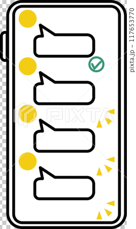 SNSのやり取りで音信不通になってしまったイメージ素材 117653770