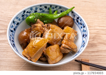 鶏もも肉の梅酒煮 117654003