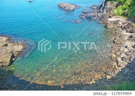 旅人岬近くの澄んだ海（夏、八月） 117654064