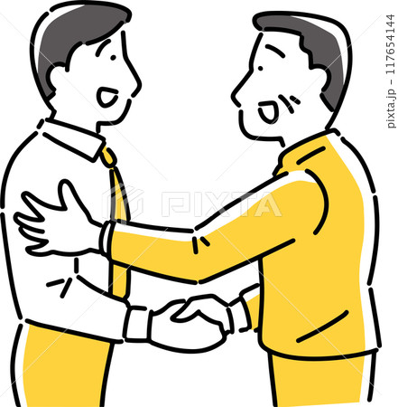 後輩を励ます先輩社員 後輩を励ます先輩社員 117654144