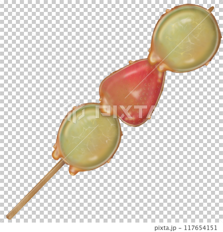 Grape tanghulu candied coating syrup of Chinese snacks fruits,Sweet dessert skewer hand drawn illustrations.  117654151