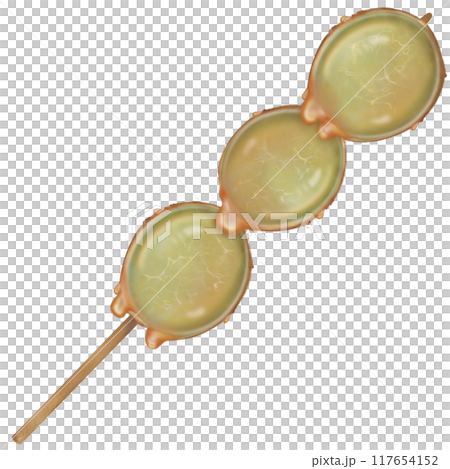 Grape tanghulu candied coating syrup of Chinese snacks fruits,Sweet dessert skewer hand drawn illustrations.  117654152
