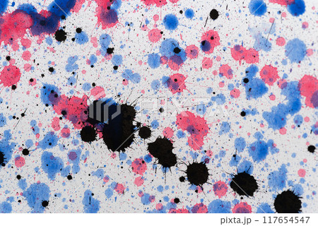 飛び散るカラフルな絵具 117654547
