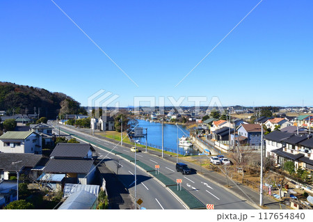 鹿島臨海鉄道大洗鹿島線、涸沼駅から水戸駅までの車窓風景(2022年冬) 117654840
