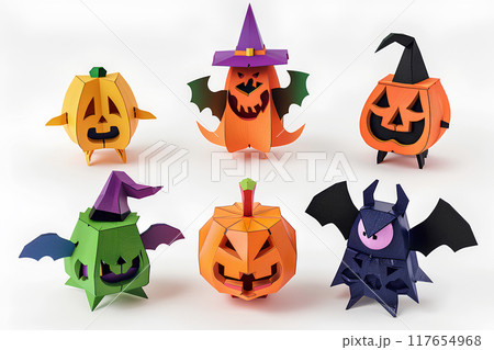 楽しいハロウィンのアイコンセット-2 117654968