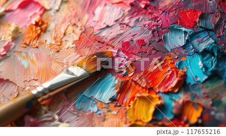 Colorful art texture. Generative AI 117655216