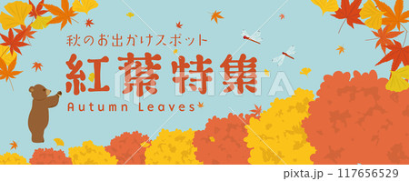 紅葉特集 広告素材 紅葉特集 広告素材 117656529