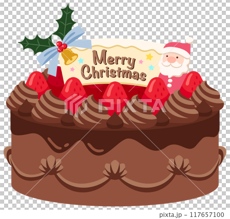 チョコレートのクリスマスケーキ 117657100