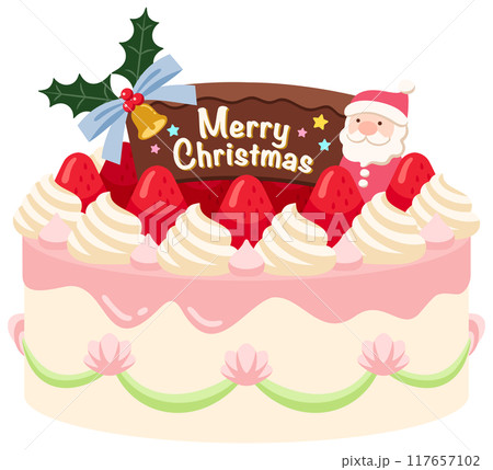 カラフルなクリスマスケーキ 117657102