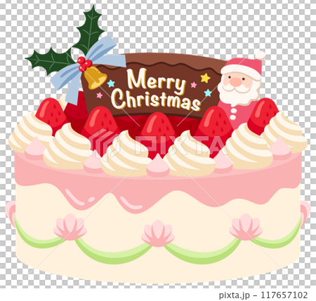 カラフルなクリスマスケーキ 117657102