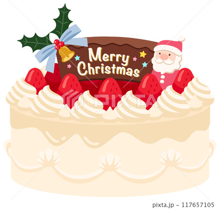いちごと生クリームのクリスマスケーキ いちごと生クリームのクリスマスケーキ 117657105