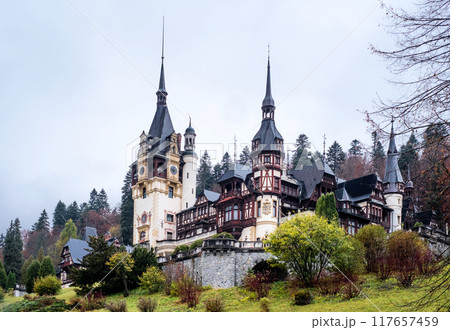 Front of Peles Castle 117657459