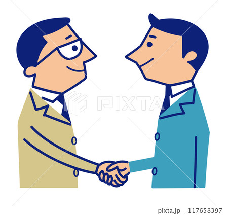 握手する会社員 117658397