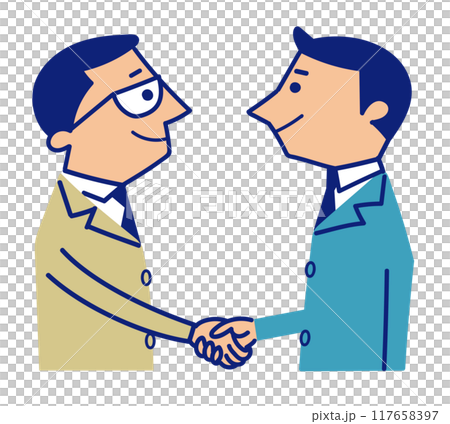 Employee who shakes hands 117658397