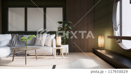 Sofa armchair on Living room empty japanese style. 117658829