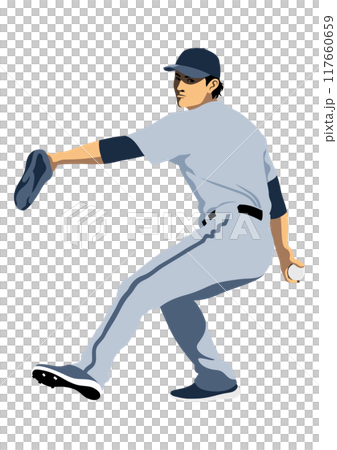 棒球選手“投手” 117660659