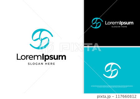 Infinity letter S logo vector design template creative Infinity letter S logo vector design template creative 117660812