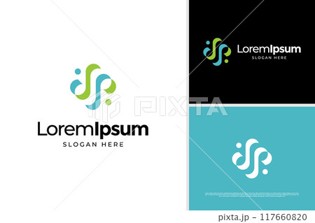 Letter D and P icon healthcare logo vector design concept Letter D and P icon healthcare logo vector design concept 117660820