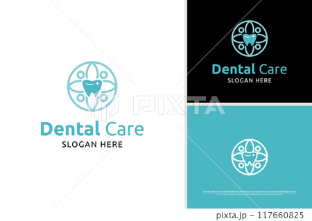 Dental care health medical logo design template Dental care health medical logo design template 117660825