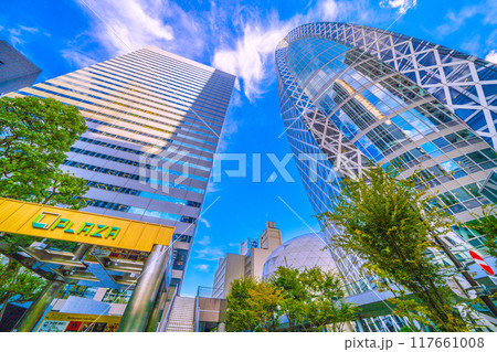 日本の東京都市景観 8月。新宿エルタワー Lプラザや東京モード学園コクーンタワーなどを望む＝20日 117661008