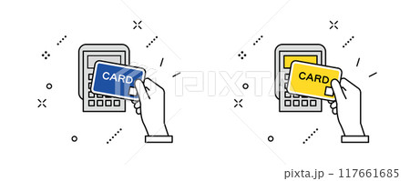 キャッシュレス決済のアイコン・イラスト素材セット 117661685